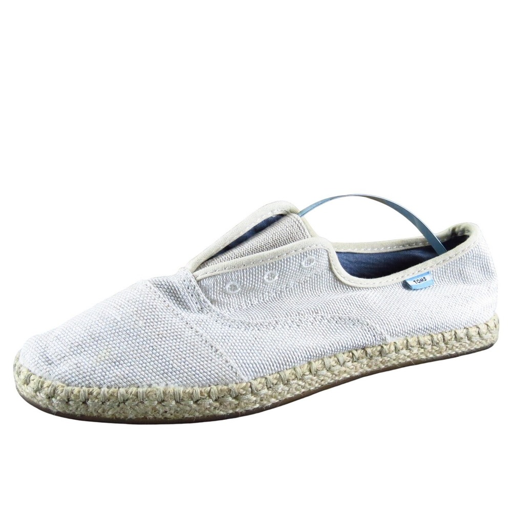 TOMS Women's Espadrille Beige Fabric Sz 7 Medium Gently Used 2025
